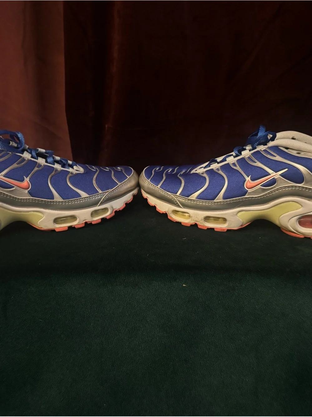 Nike Air Max Plus TN in Blue and Silver with Pink Accents